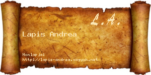 Lapis Andrea névjegykártya